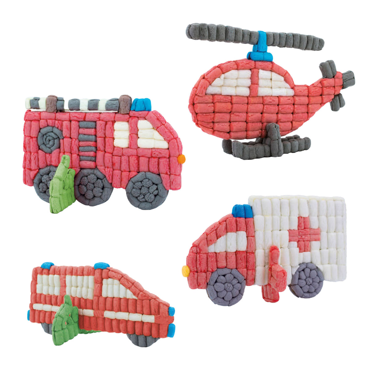 Playmais amusant à jouer au camion de pompiers