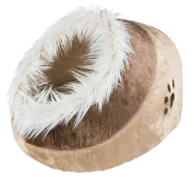 Trixie panier chat igloo minou beige marron
