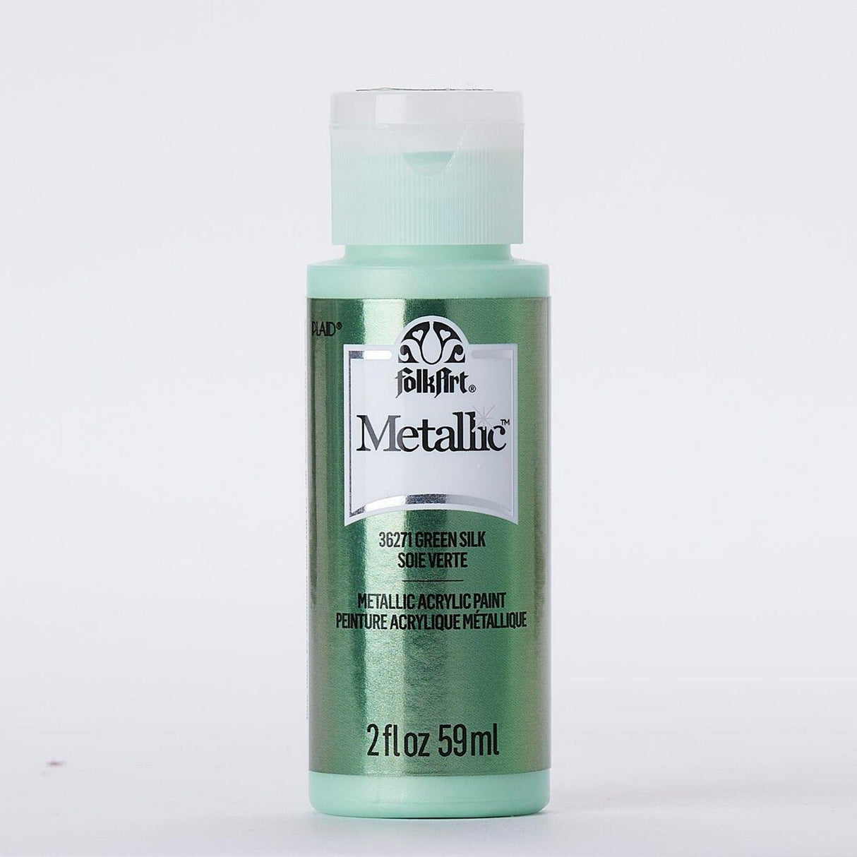 Folkart • peinture acrylique métallisée vert soie 59ml