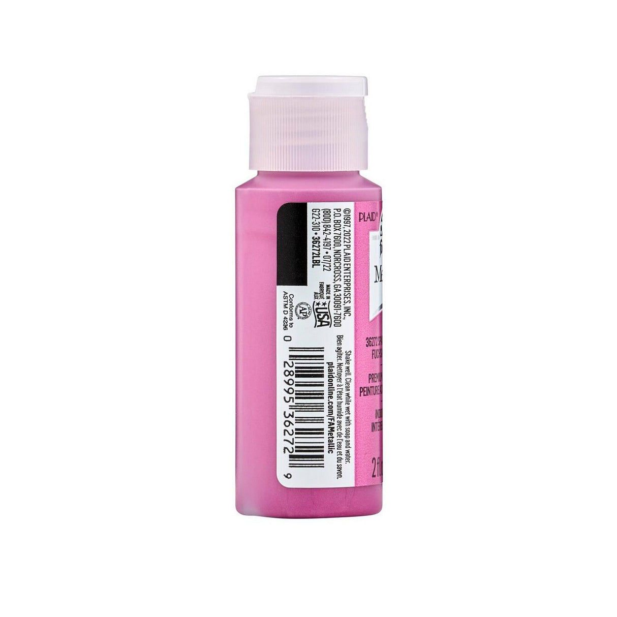 Folkart • peinture acrylique métallisée fuchsia pétillant 59ml