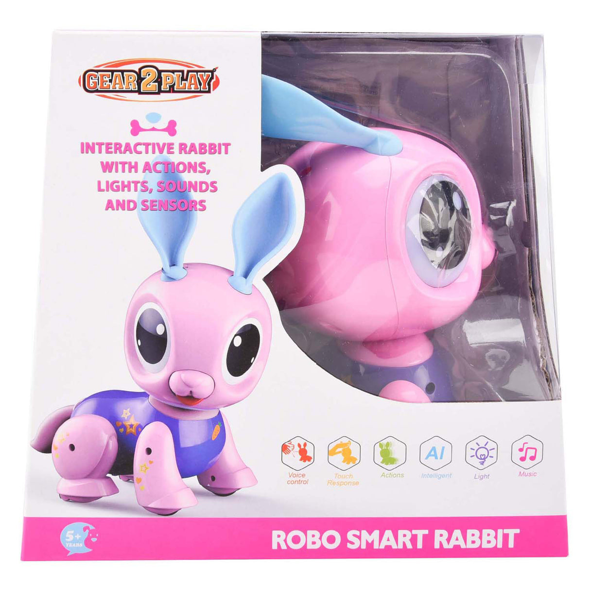 Gear2play robot lapin intelligent animal interactif