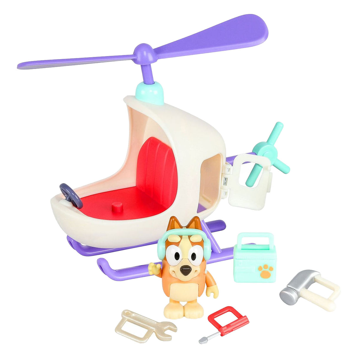 Moose jouets figurine de jeu de bingo hélicoptère bluey