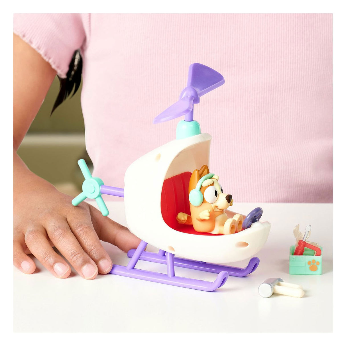 Moose jouets figurine de jeu de bingo hélicoptère bluey
