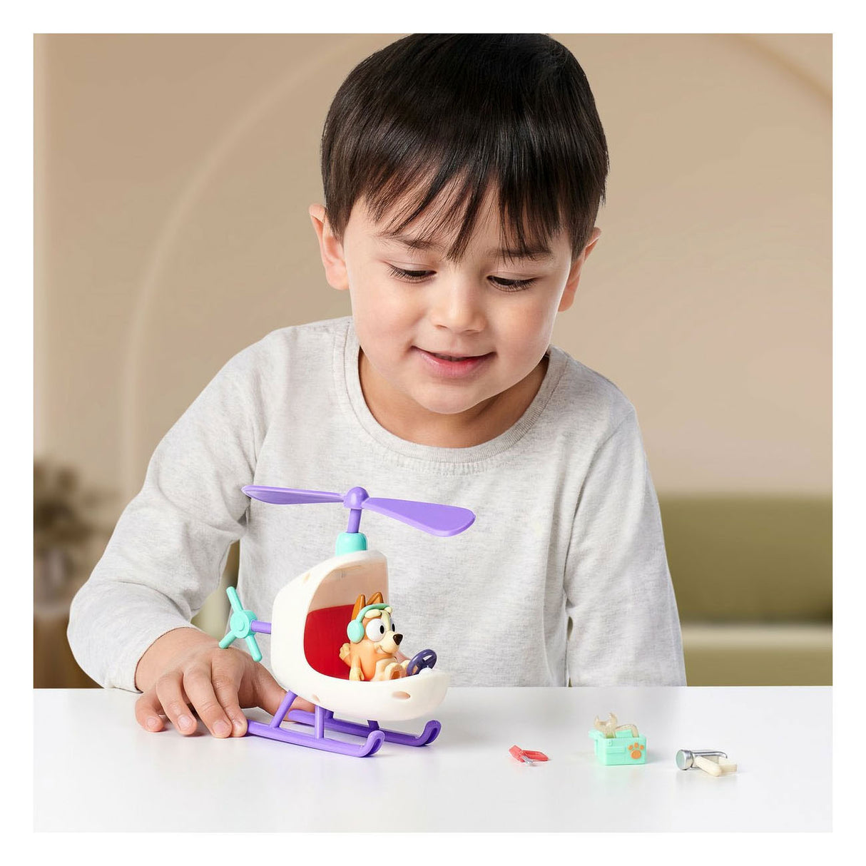 Moose jouets figurine de jeu de bingo hélicoptère bluey
