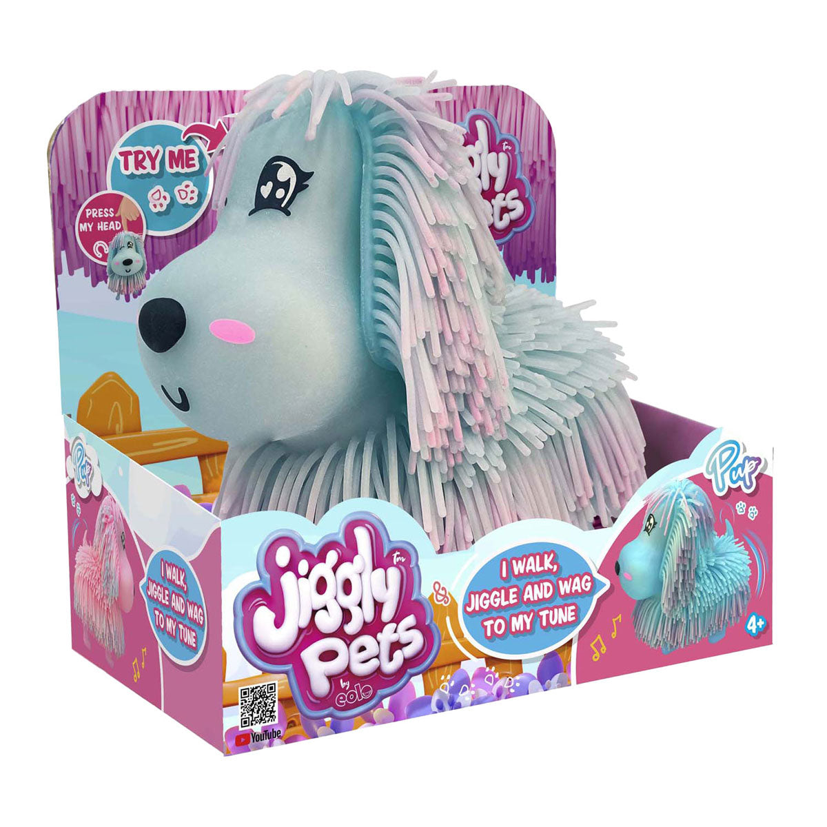 Spectron jiggly pets chiot électronique bleu