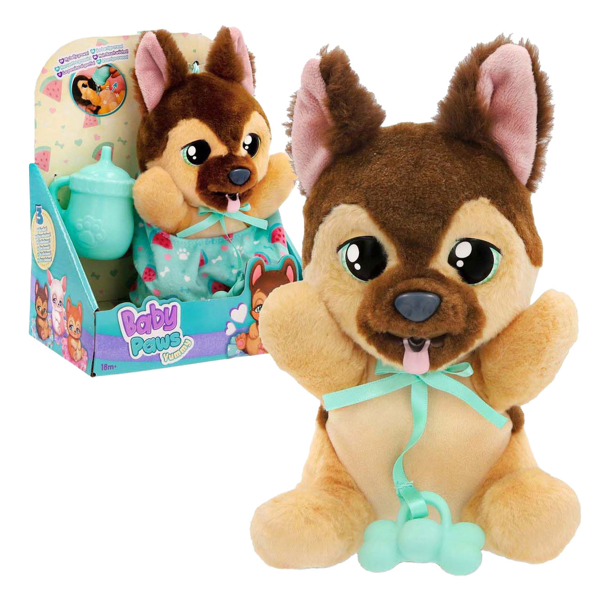 Imc Toys Baby Paws Délicieux berger allemand en peluche interactive