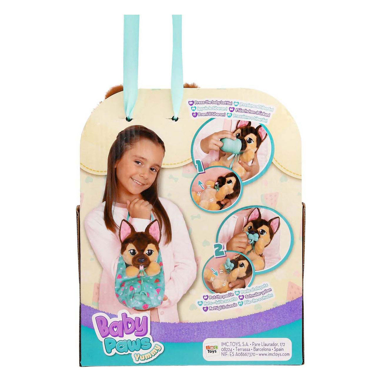 Imc Toys Baby Paws Délicieux berger allemand en peluche interactive