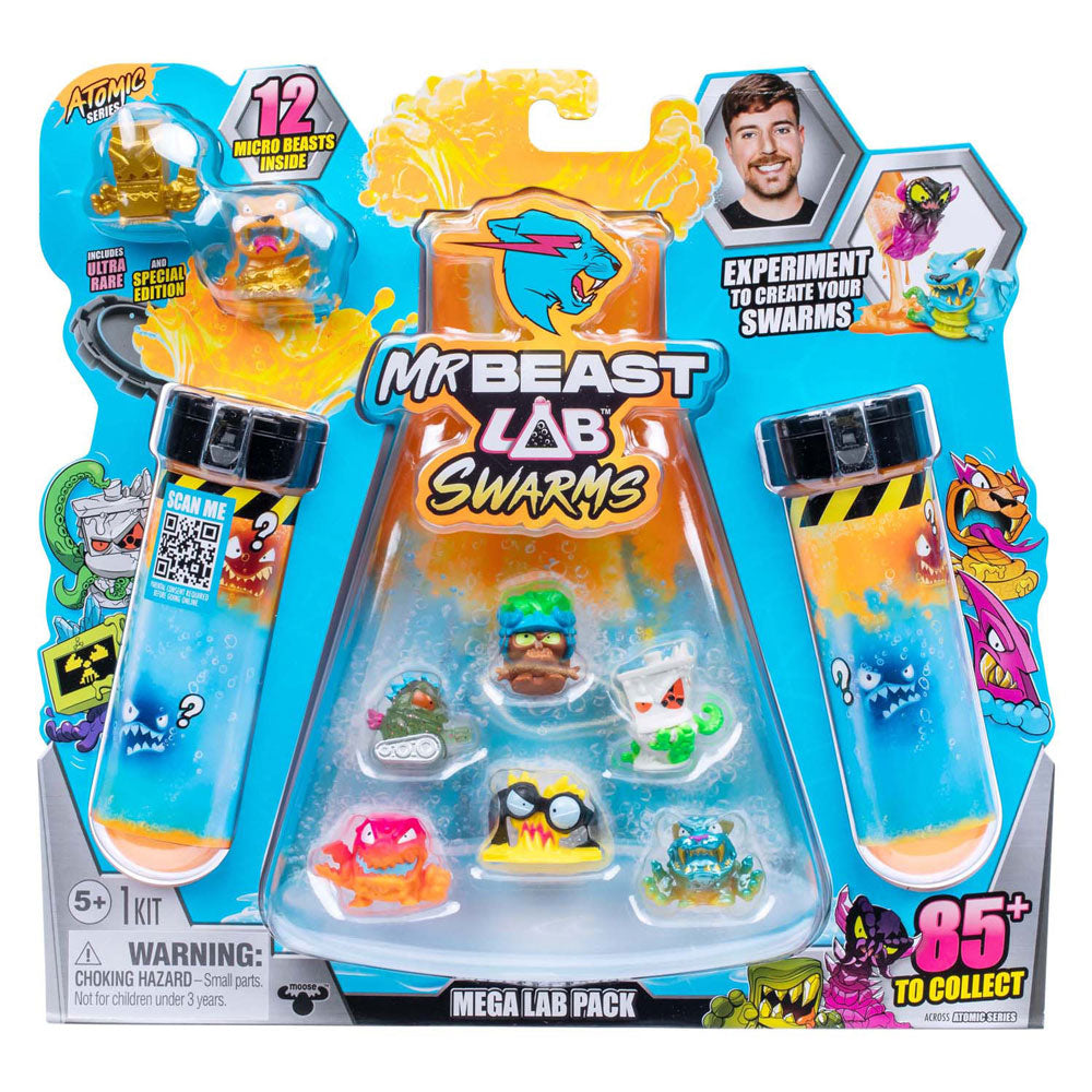 Figurine articulée Spectron Mrbeast Lab Swarms série 2, série atomique, paquet de 12
