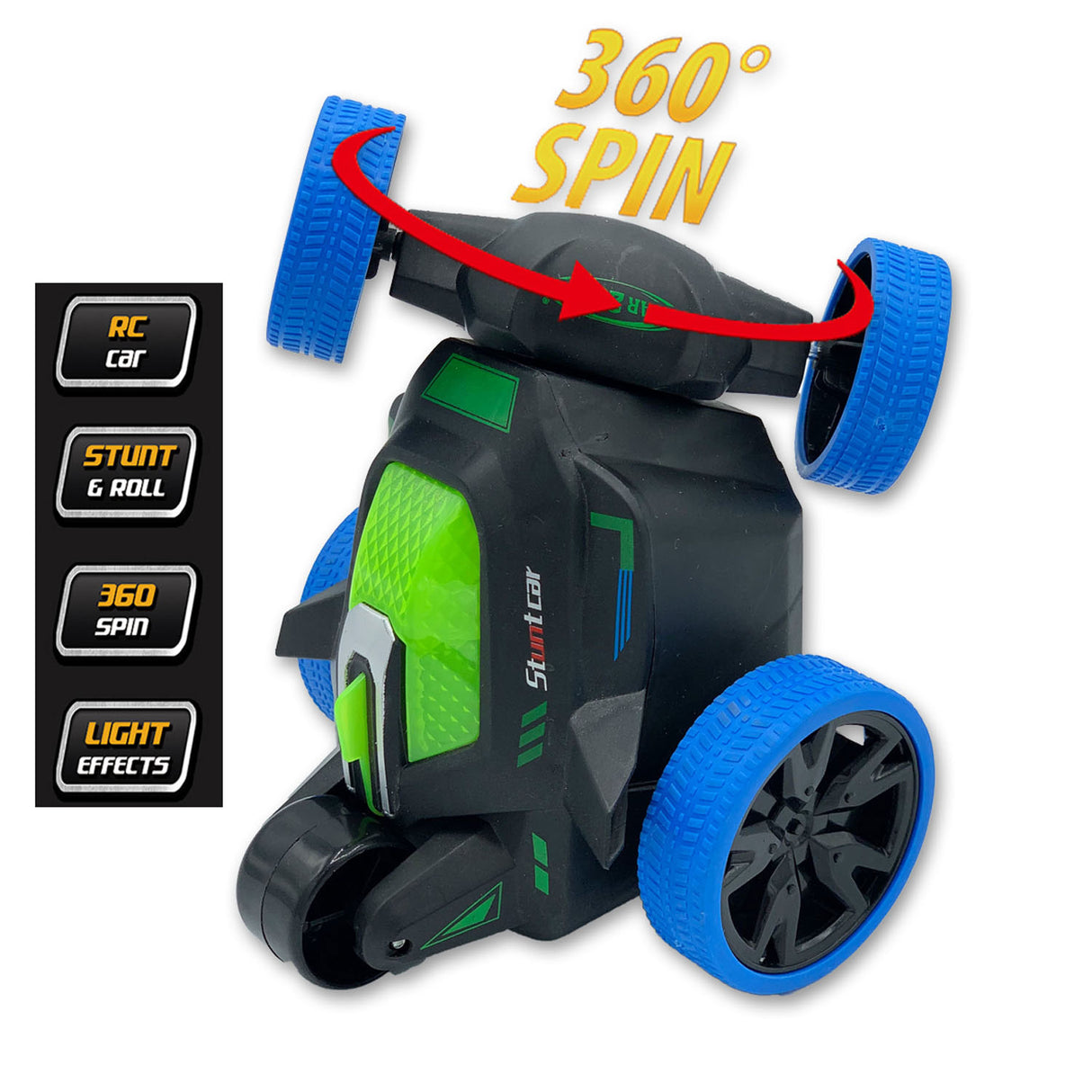 Gear2play rc stunt roll stunt car bleu - voiture contrôlable