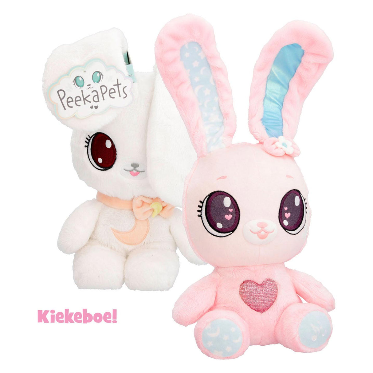 Peluche lapin Spectron Peekapets - blanc