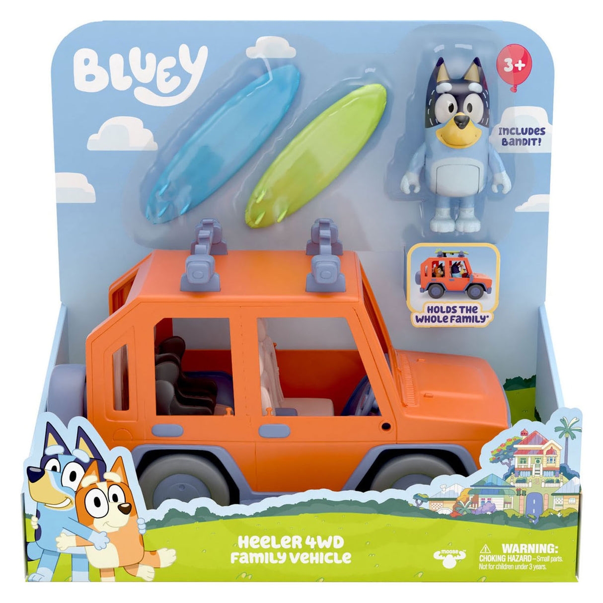 Voiture de jeu Spectron bluey avec accessoires