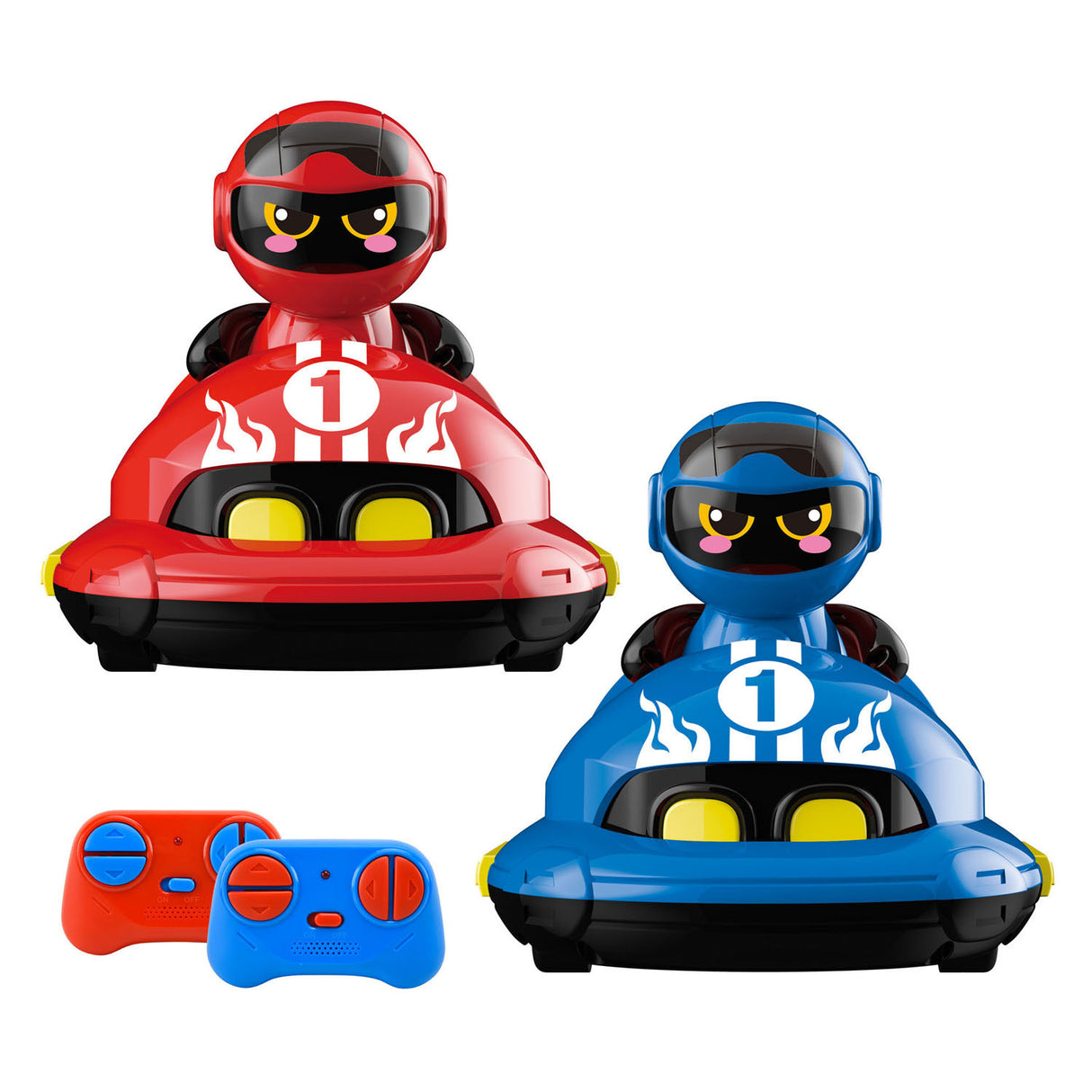 Gear2play RC Crazy Bumper Cars Duo Set – Autos tamponneuses contrôlables – Participez à un duel crash !