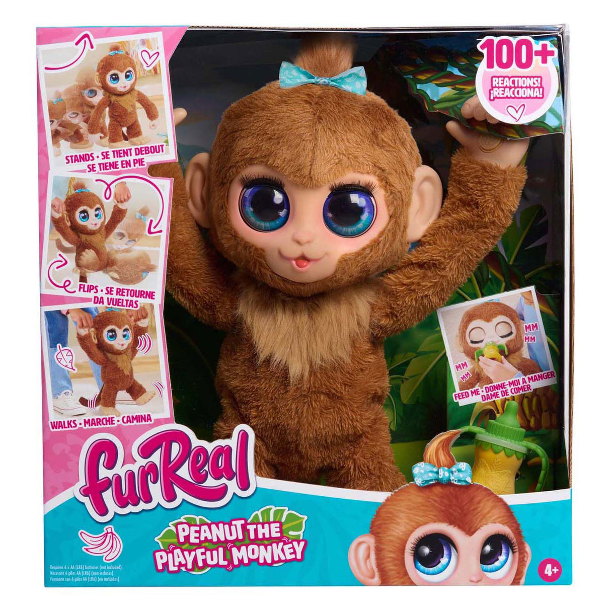 Jouez simplement à Furreal Peanut, le singe espiègle - singe en peluche interactif
