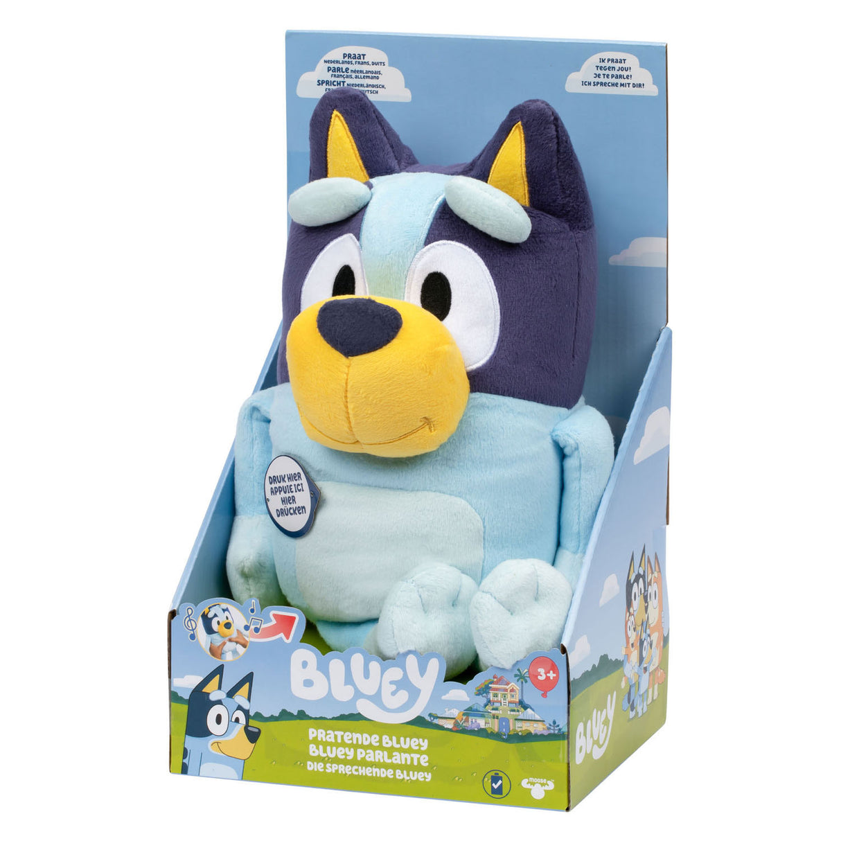 Moose Toys - Peluche interactive parlante bluey