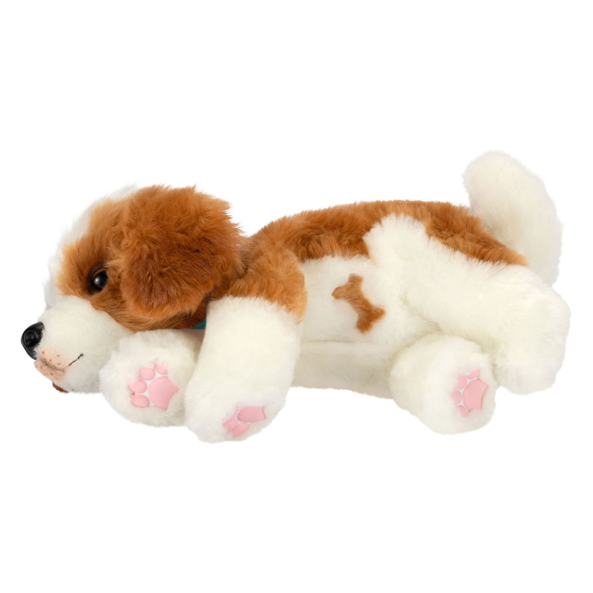Petits animaux vivants, mon vrai chiot en peluche en cage