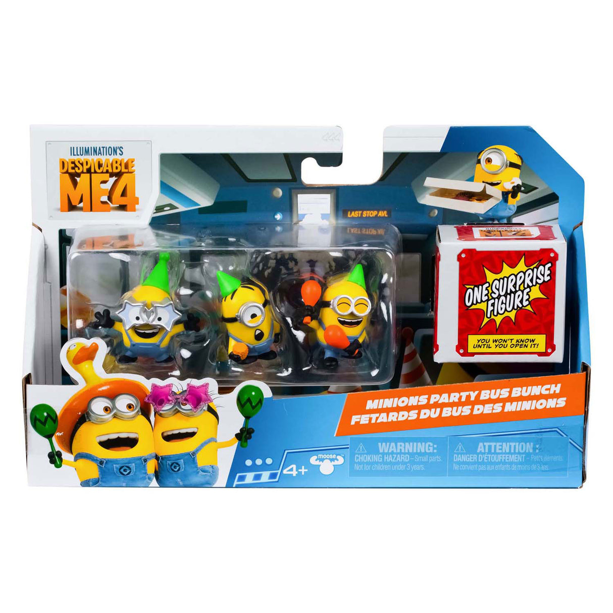 Moose Toys Moi, Moche et Méchant 4 - Pack de 4 figurines de jeu Avl Squad