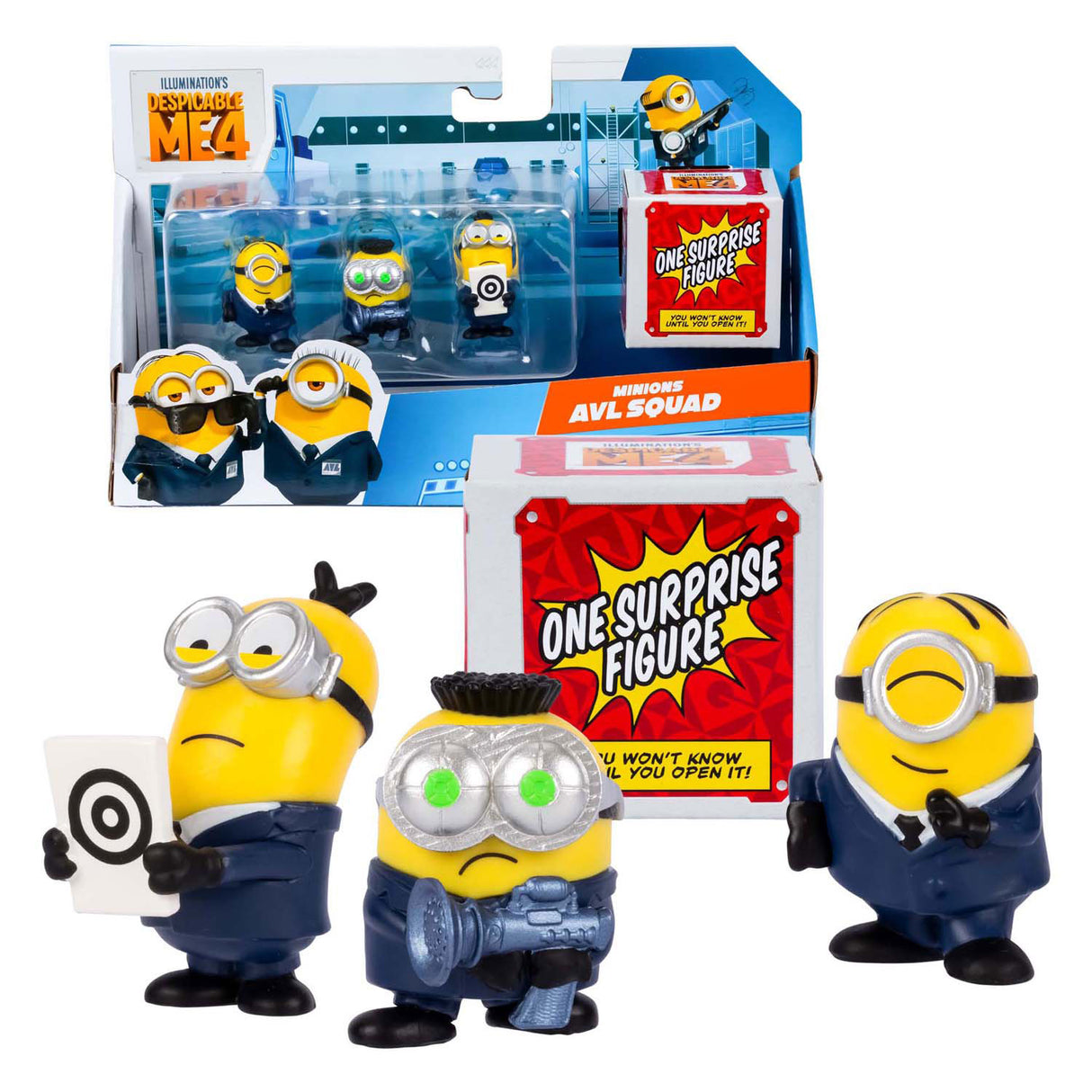 Pic Desable Me 4 - Pack de 4 figurines de jeu de bus de fête