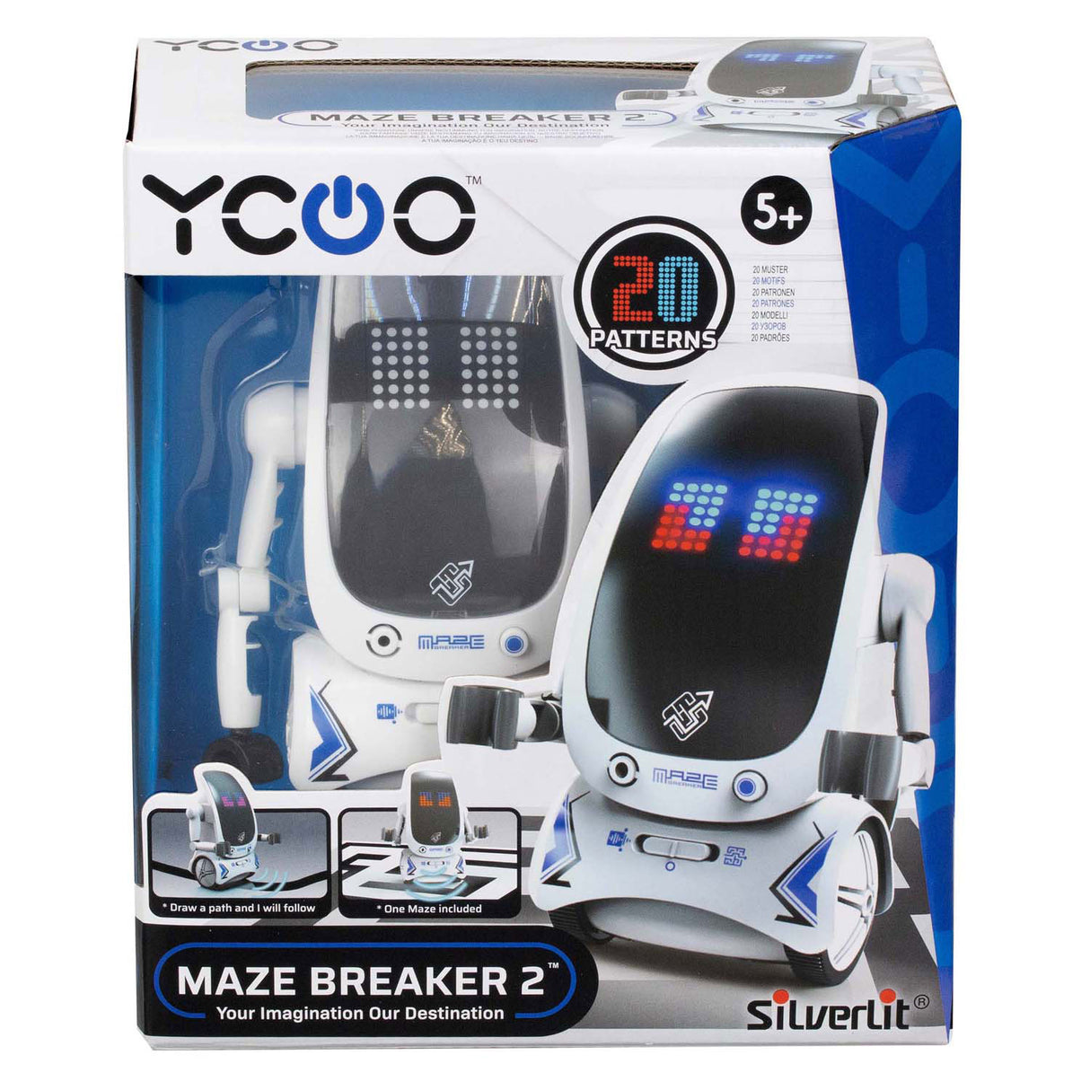 Silverlit robot maze breaker 2 - robot jouet - visage LED - fonction d'enregistrement