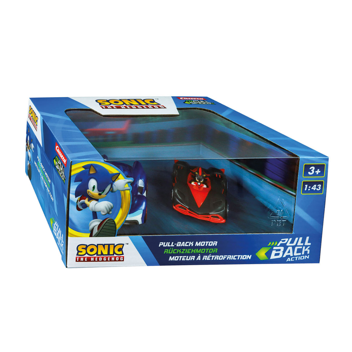 Pull Back Auto Team Sonic Racing - Pack double Sonic vs Shadow