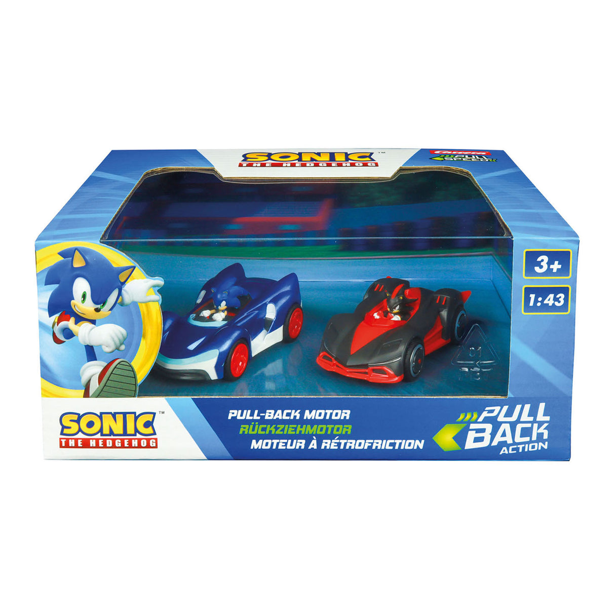 Pull Back Auto Team Sonic Racing - Pack double Sonic vs Shadow