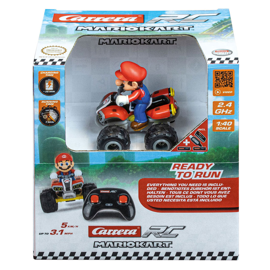 Carrera RC Contrôlable Car - Super Mario Quad 1:40
