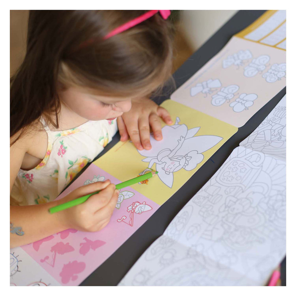 Panda banane - livre de coloriage J'adore les pages à colorier avec des fées