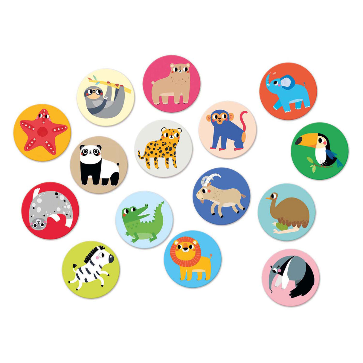 Panda banane, jeu de mémo à emporter, animaux sauvages 2+
