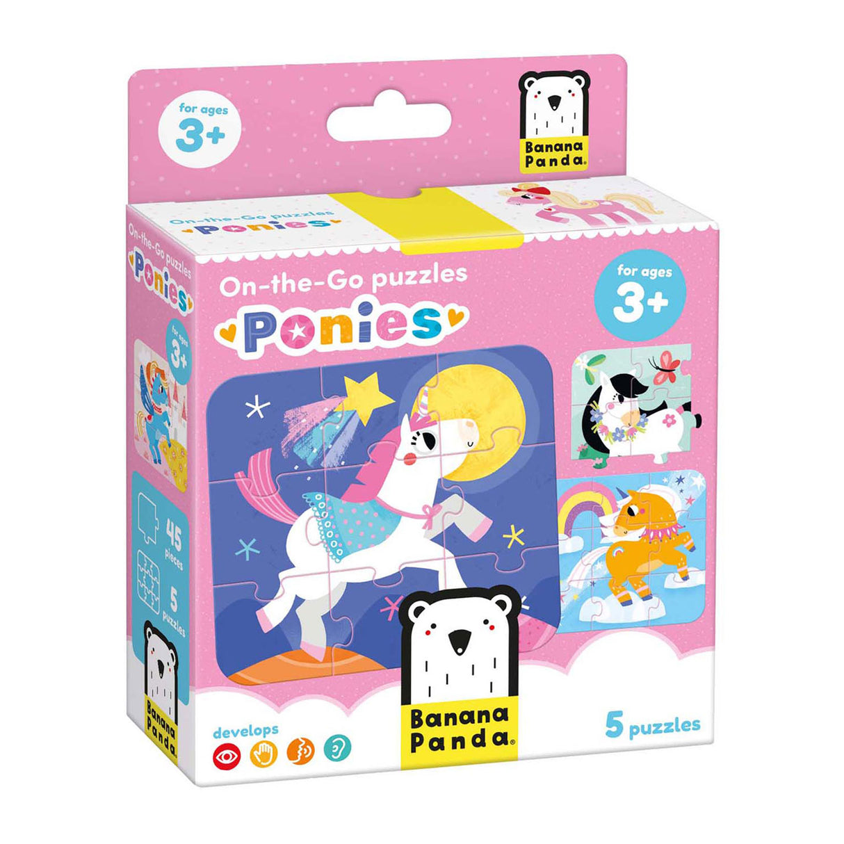 Panda banane - Poneys puzzle à emporter - 16 pcs.