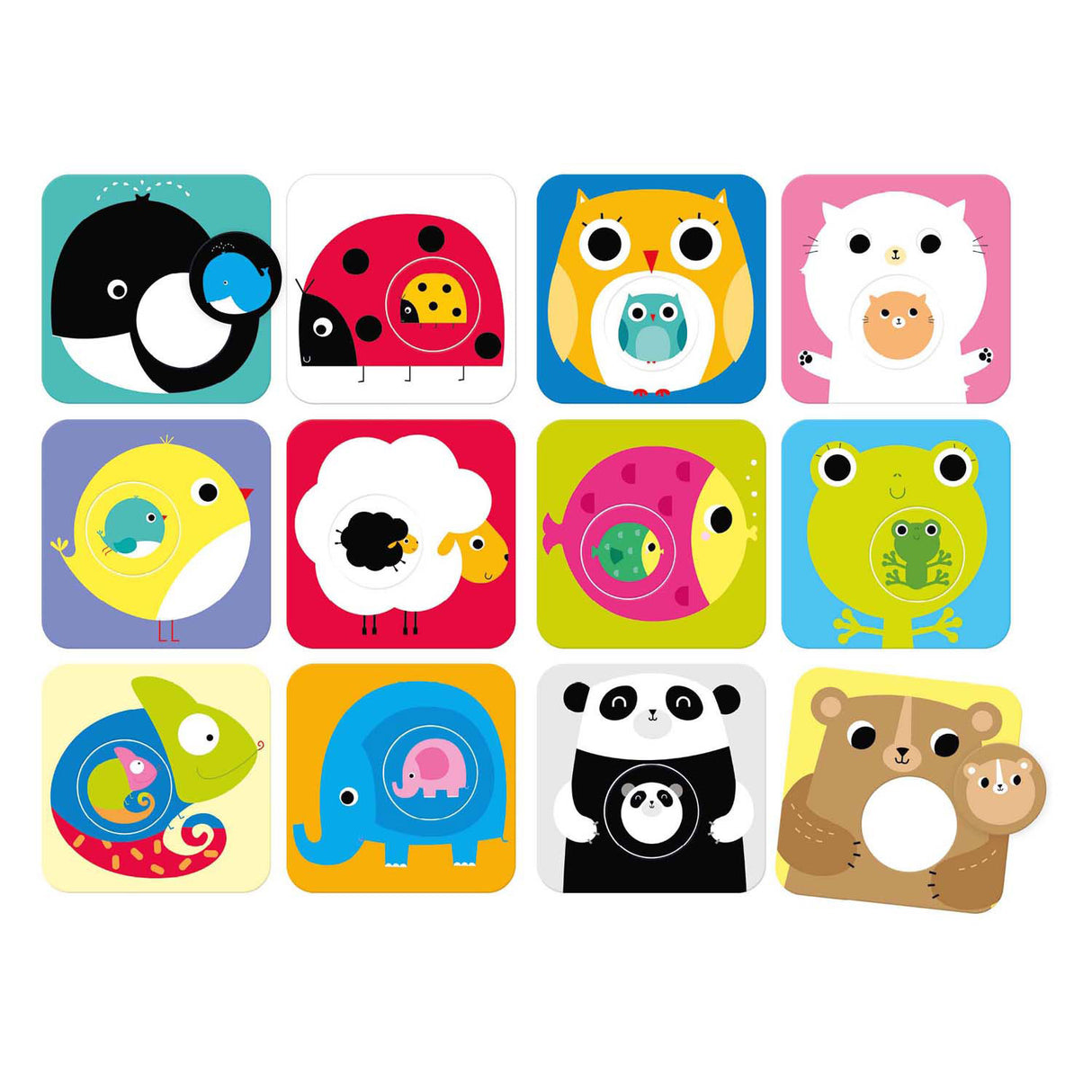 Panda banane - assorti au bébé - 12pcs.
