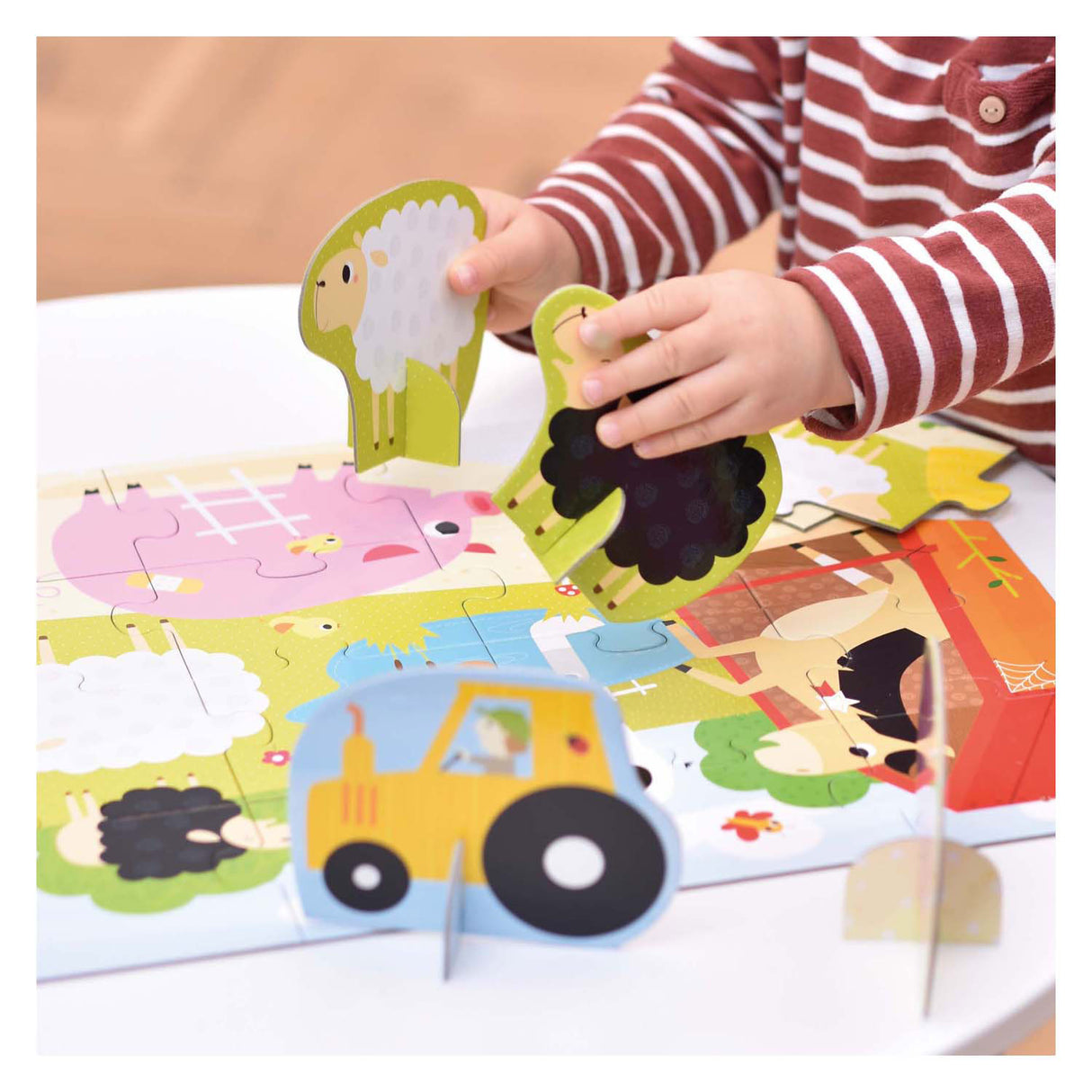 Panda banane - découvrez la ferme de puzzles - 20 pcs.