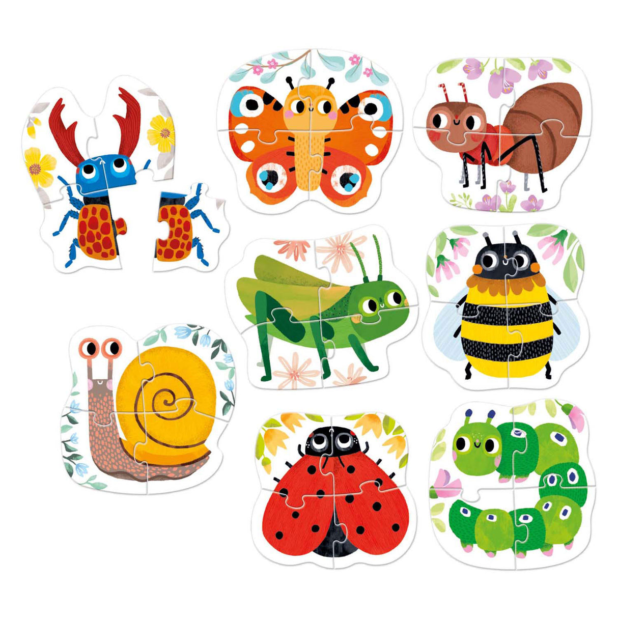 Panda banane - puzzles ascendants petits animaux - 33 pcs.