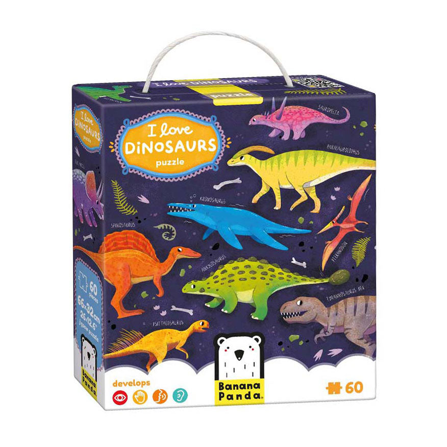 Panda banane - Puzzle J'aime les dinosaures - 60 pcs.