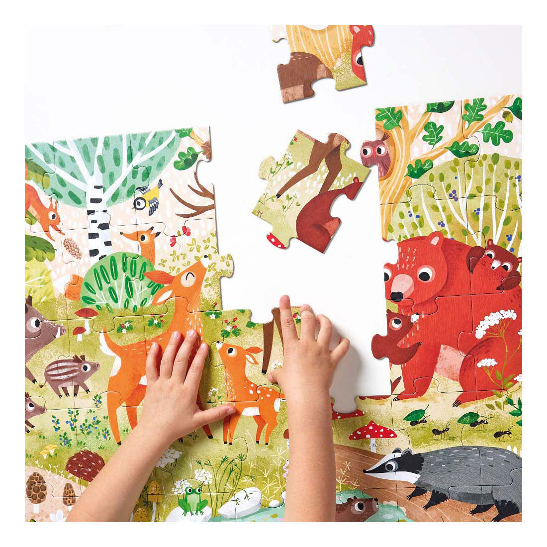 Panda banane - puzzle géant sauvage animaux de la forêt - 40 pcs.