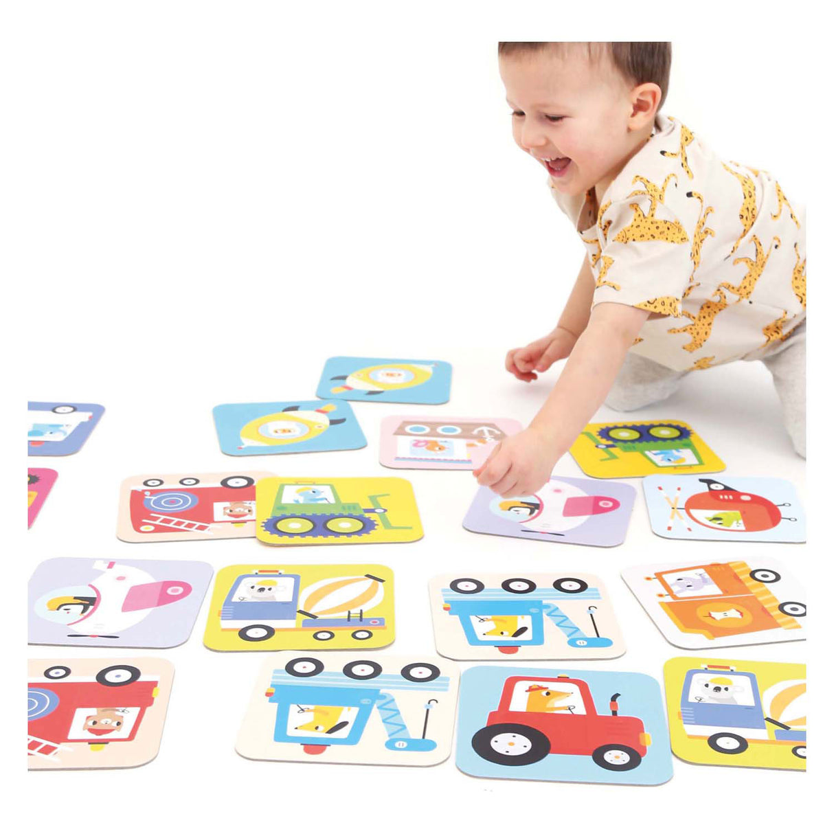 Panda banane - grands véhicules de jeu de mémoire - 24 pcs.