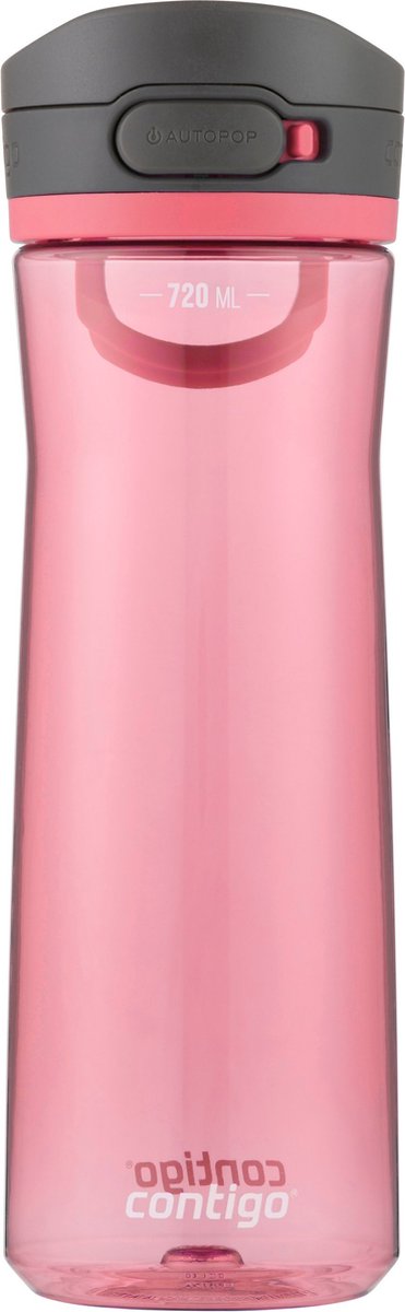 Bouteille d'eau Contigo Jackson Autoseal, grande bouteille d'eau sans BPA, 100 % étanche et passe au lave-vaisselle, bouteille de sport de plein air pour le cyclisme, le jogging, la marche, le travail, l'école, 720 ml | rose givrée