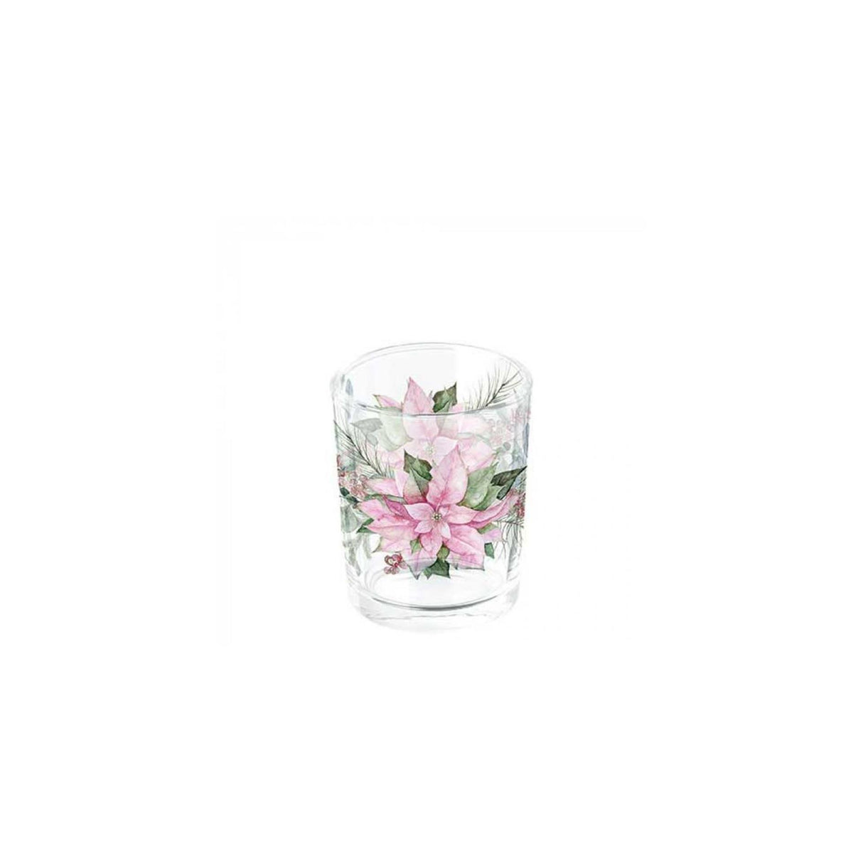 Photophore Ambiente poinsettia rose