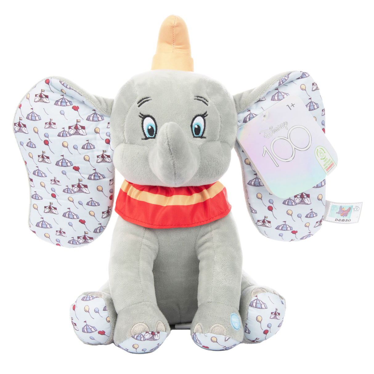 Sambro Disney peluche dumbo avec son, 30 cm