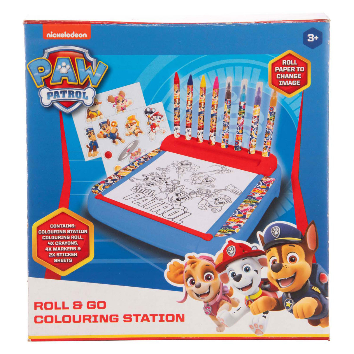 Planche à dessin Sambro Paw Patrol avec kit de coloriage en rouleau, 12 pcs.