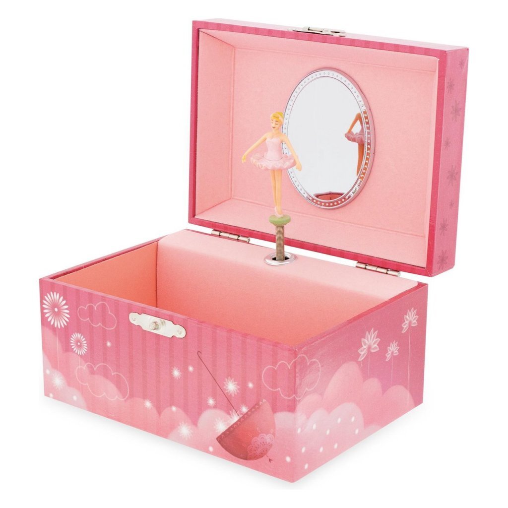 Boîte à bijoux Ulysse à musique avec ballerine parasol rose