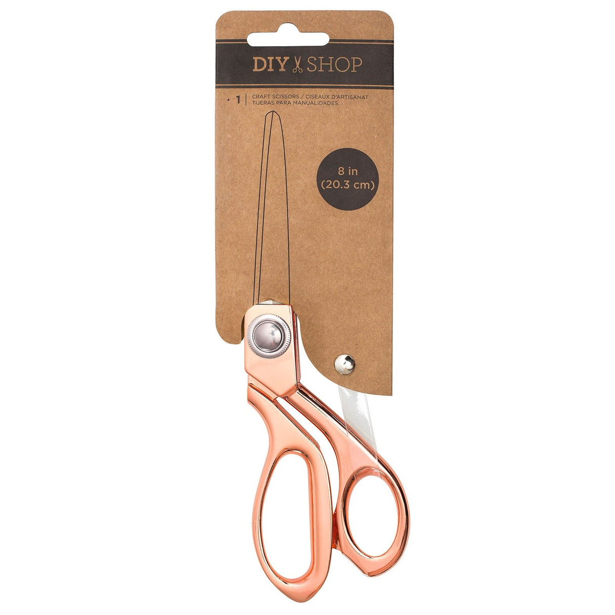 Artisanat américain • Ciseaux artisanaux pour magasin de bricolage, or rose 20 cm