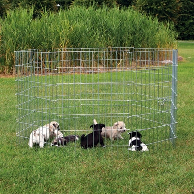 Trixie natura enclos pour chiots métal galvanisé 8 panneaux