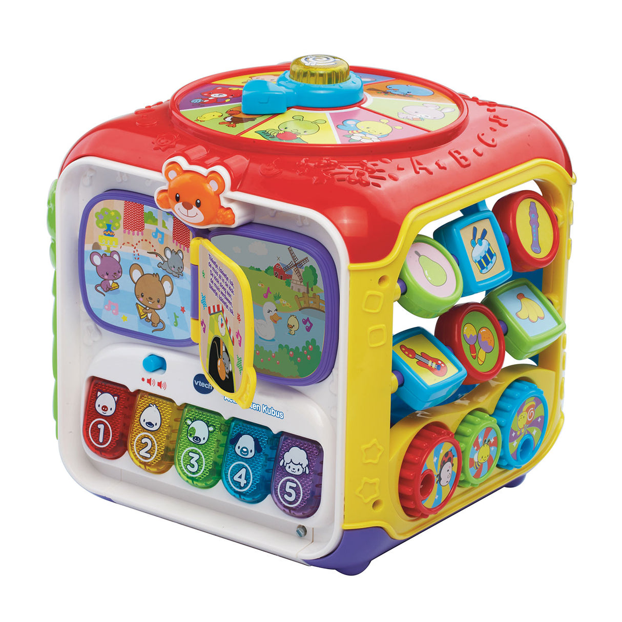 Vtech cube d'activités bébé - jouets éducatifs bébé - animaux, chiffres et couleurs - cadeau - de 9 à 36 mois - rouge