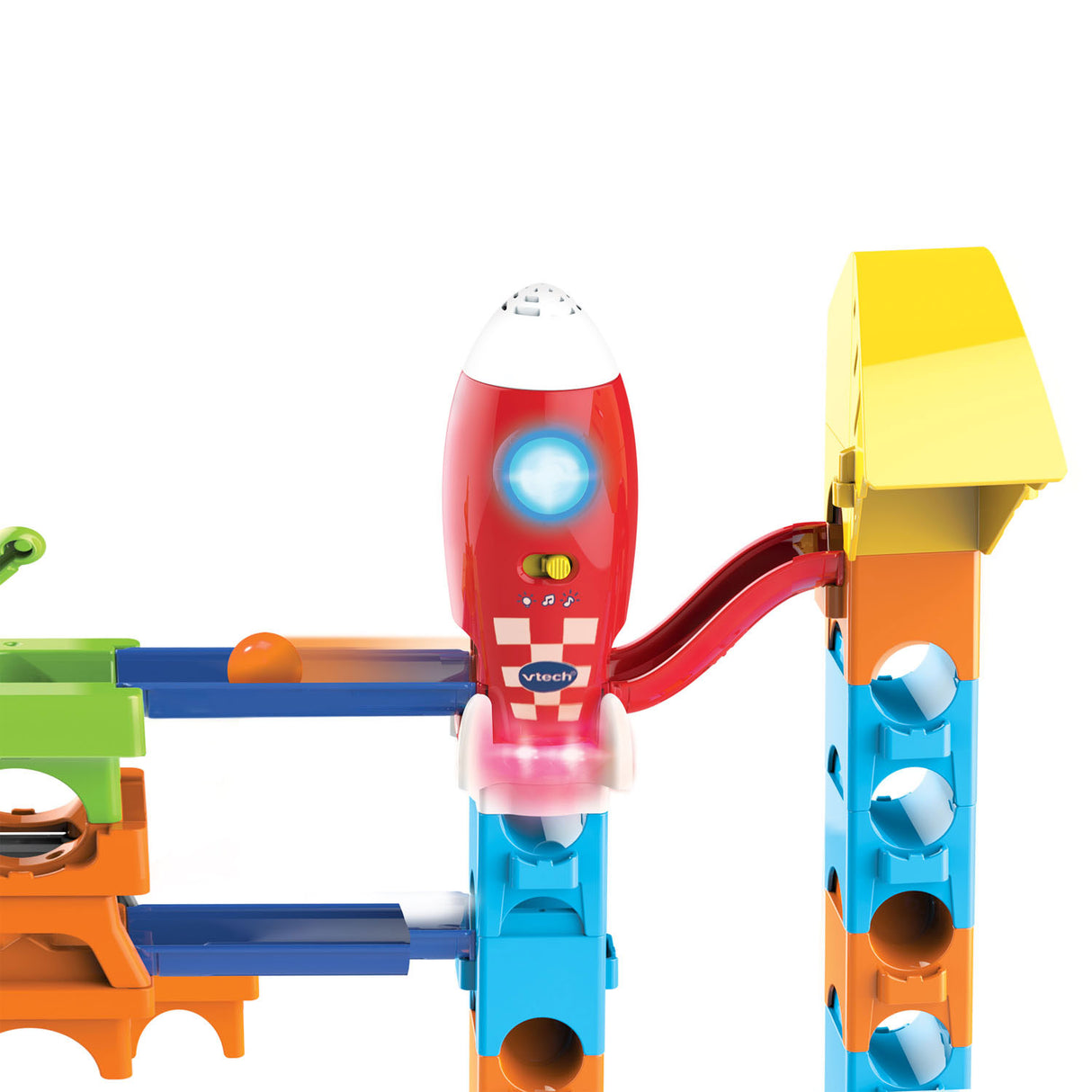 Vtech Marble Rush Rocket Set Electronic M100e Marble Track - 79 pièces - incl. 10 billes avec effets lumineux et sonores - cadeau - jouets 3 à 12 ans