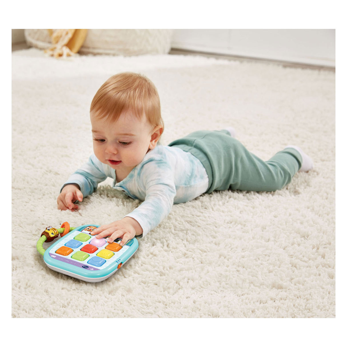 Tablette bébé en cuir à pression Vtech
