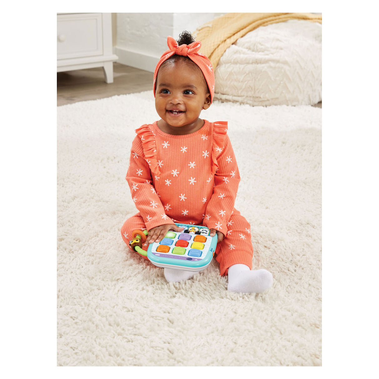 Tablette bébé en cuir à pression Vtech