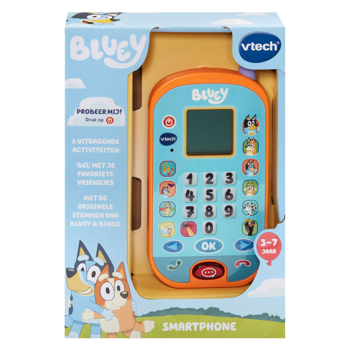 Smartphone Vtech bluey - 4 jeux joyeux - regardez des animations amusantes - jouets éducatifs - néerlandais parlé - à partir de 3 ans