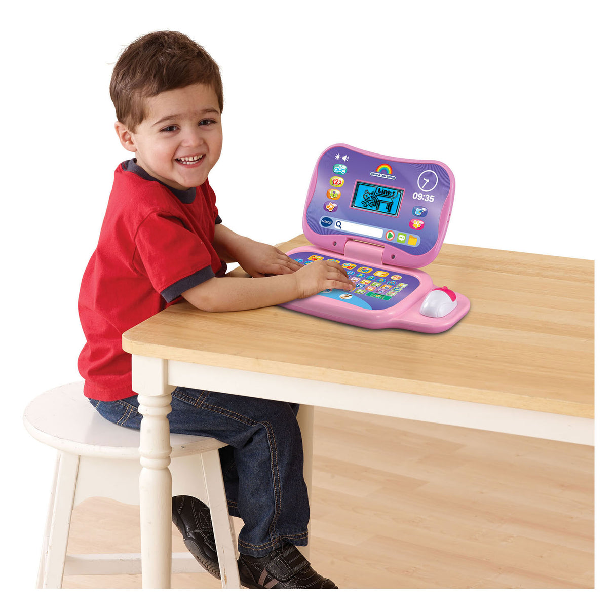 Jeu Vtech et apprentissage du portable rose