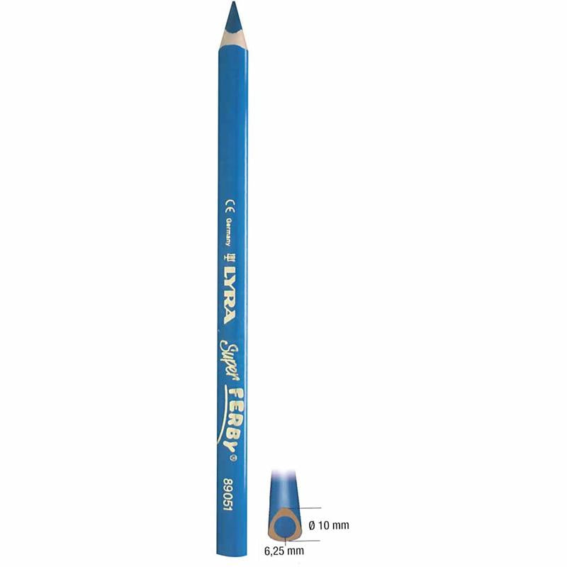 Crayons de couleur Lyra super ferby 1, L : 18 cm, mine 6,25 mm, blanc, 12 pièces 1 boîte