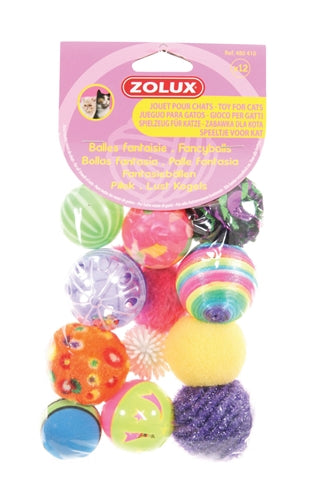 Jouets pour chat Zolux boules colorées fantaisie assorties
