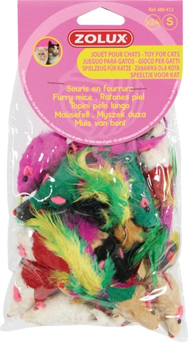 Zolux jouets pour chat souris à fourrure assorties